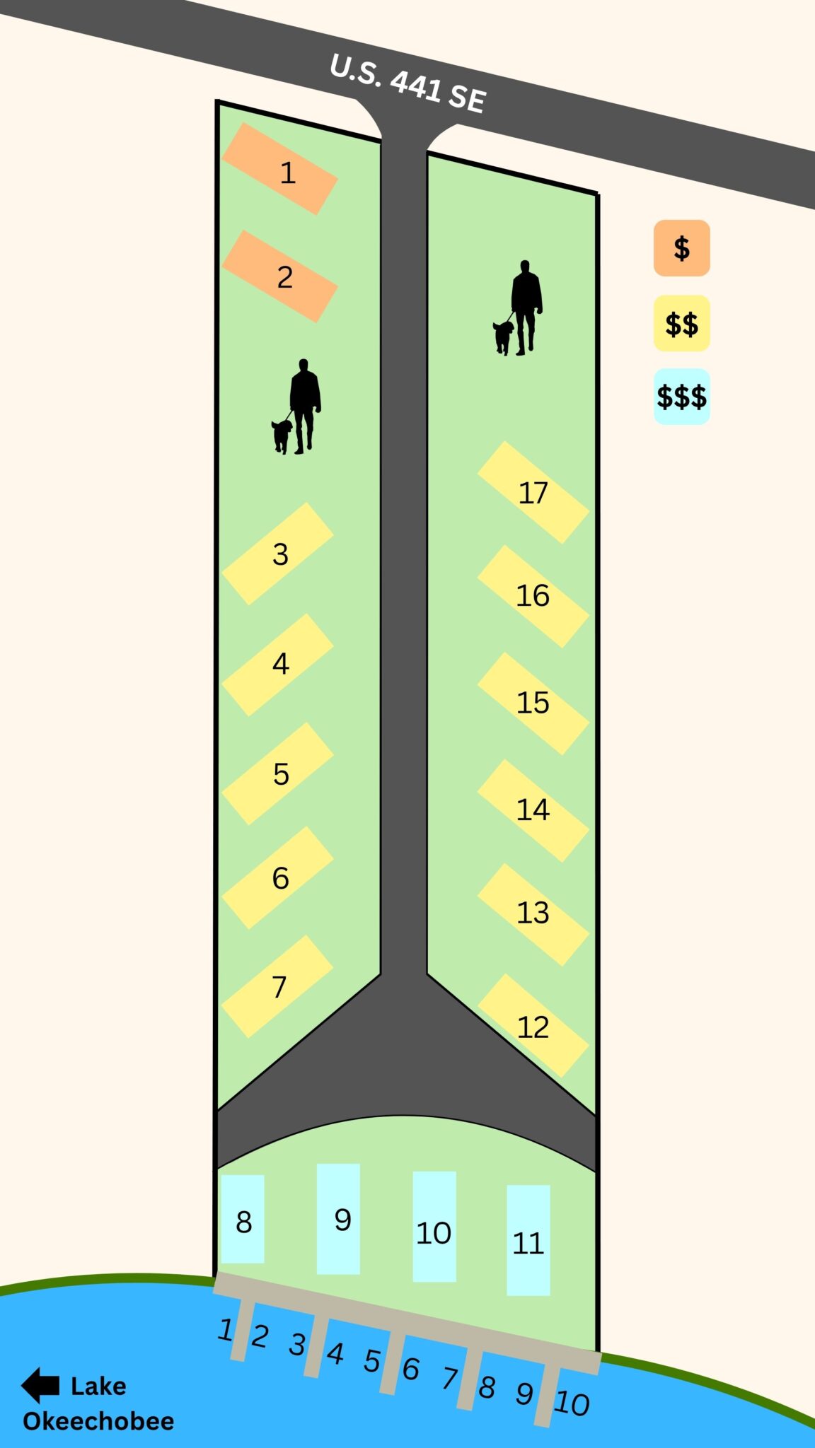 Buckin' Bass Park Map